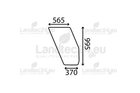 Türscheibe links 5117682 gewölbt und getönt passend für FIAT Traktor